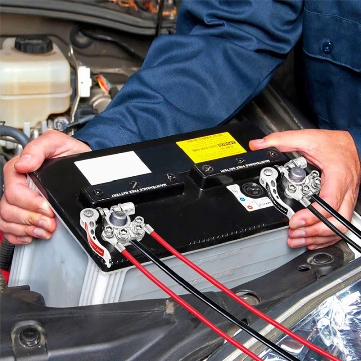 CONNECTEURS ZACISKOW BATTERIE DODATNIE UJEMNE SERRE-CÂBLE BORNES KIT KLEM 2 PCS