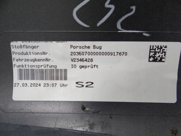 PORSCHE 992 911 GTS SPORT DESIGN 19- PARE-CHOCS AVANT