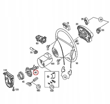 MERCEDES ESSENCE A W169 BAGUE SLIZGOWY CAOUTCHOUC SQUIB A1694641518