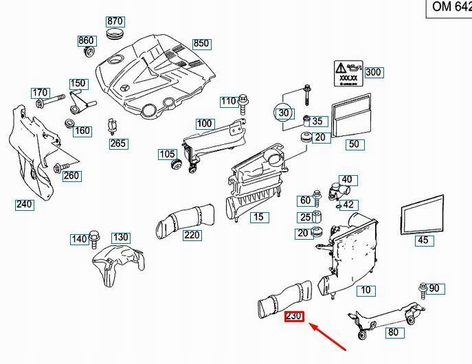 LIGNE PRZYJEC MERCEDES-BENZ E 200 CDI W211 ORIGINAL A6420944997