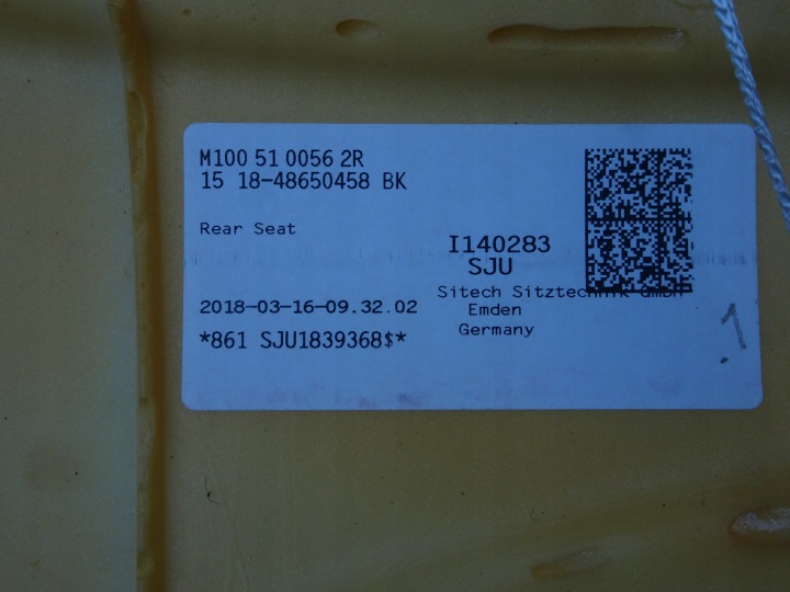 VW ARTEON BANQUETTE ARRIÈRE ARRIÈRE ARRIÈRE CUIR 3G8885319D