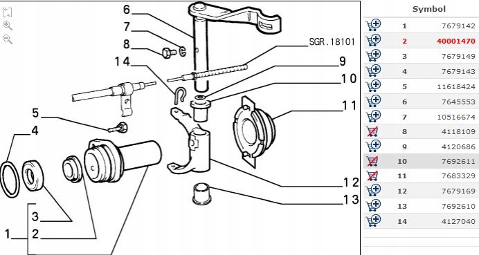 COMPACTADOR SIMERING ROLLO CONJUNTO DE EMBRAGUE FIAT CC700 CORTECO 40001470 17X28X7 