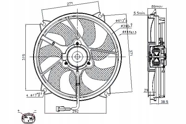 VENTILATEUR RADIATEUR CITROEN JUMPY (07-): 2.0 I 16V M 2.0 HDI D M NIS