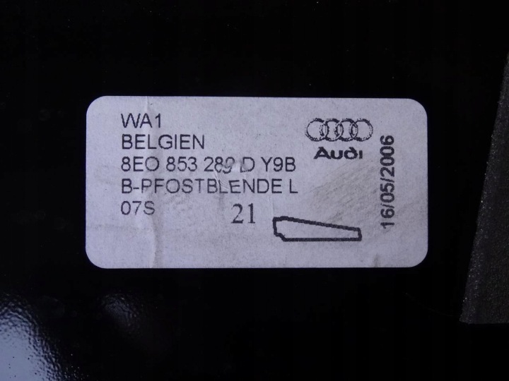 AUDI A4 B7 BERLINE MOULURE PROTECTION REVÊTEMENT PORTES MONTANTS NOIR PIANO LY9B JEU