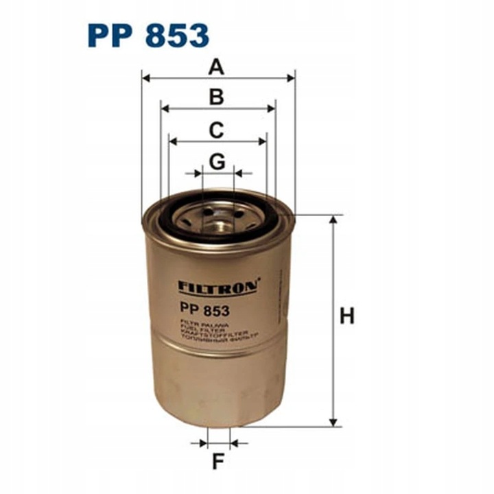 FILTRO COMBUSTIBLES FILTRON PP 853 