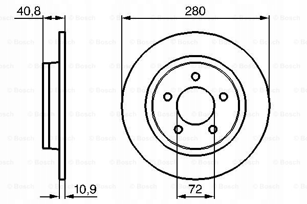 DISCOS ZAPATAS PARTE TRASERA BOSCH MAZDA 3 BERLINA 