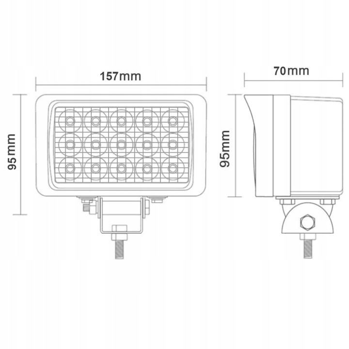 2PCS PHARE TRAVAILLÉ LED 45W PHARES ANTIBROUILLARD PROJECTEUR NASWIETLACZ VERS CIAGNIKA 6000K
