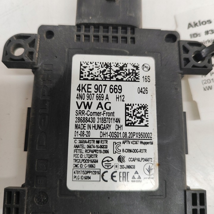 PORSCHE CAYENNE (9Y0 9Y3) 2019 MODULE MORT ZONES