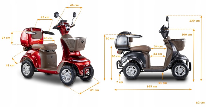 NOUVEAUTÉ 2025 INWALIDZKI SCOOTER VÉHICULE ÉLECTRIQUE BILI BIKE SHINO G6-4