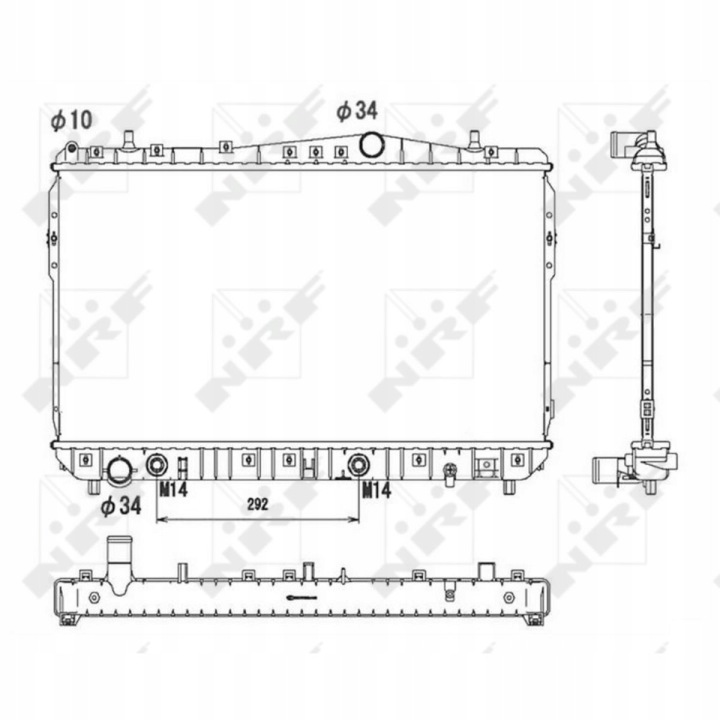RADIATEUR MOTEUR NRF P96553244 96553244 P96553243