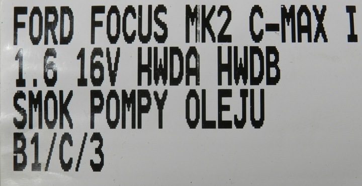 ALYVOS ĖMIKLIS SIURBLIO ALYVOS FORD FOCUS MK2 C-MAX I VOLVO 1.6 16V 98MM6K621CD nuotrauka 4