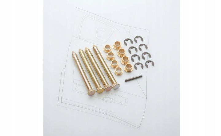 KIT TRZPIENI I DOUILLE CHARNIÈRES COULEUR DORÉE VERS WARSZTATOW, MECHANIKOW-HOBBYSTOW