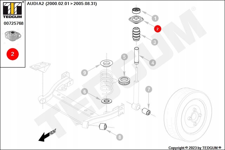 BOLSA ALTAVOCES MC PHERSONA PARTE TRASERA L/P (KPL.) AUDI A1 SEAT IBIZA IV, TOLEDO 