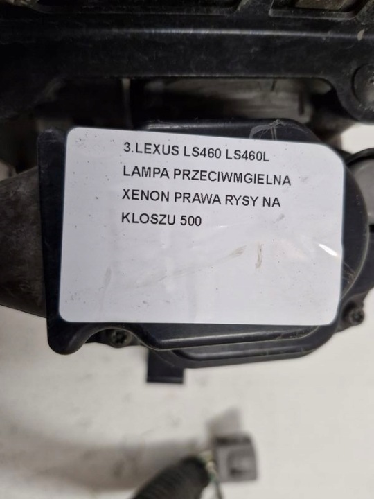 LEXUS LS460 LS460L PHARE ANTIBROUILLARD XÉNON DROITE RAYURES SUR KLOSZU