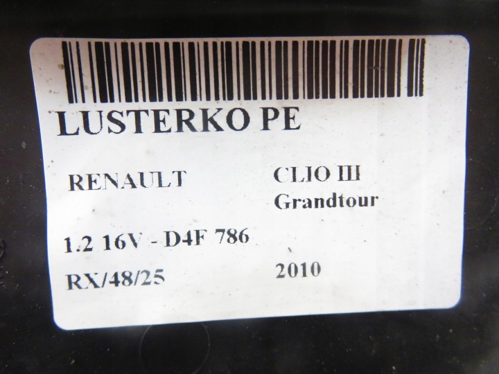 RÉTROVISEUR DROIT RENAULT CLIO III GRANDTOUR 8200802081 6 GOUPILLE