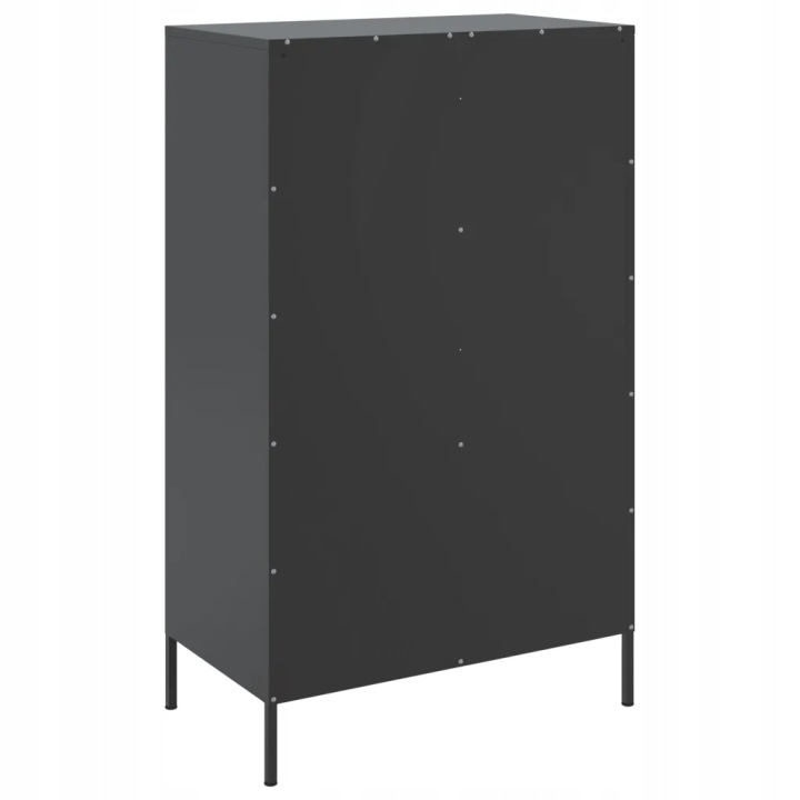 VIDAXL CASIER NOIRE 68X39X113 CM, ACIER