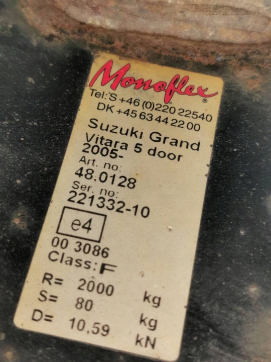 2006 SUZUKI GRAND VITARA II KIT CROCHET VERS REMORQUES 221332
