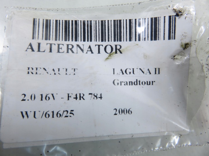 ALTERNATEUR RENAULT LAGUNA II 2.0 8200404300 0124525084