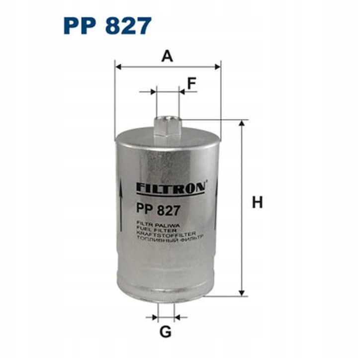 FILTRO COMBUSTIBLES FILTRON PP 827 