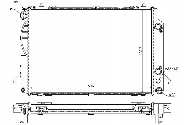 RADIATEUR AUDI 80 90 (B4) (91-), AUDI 80 90 QUATTRO (B4) (91-), AUDI CA