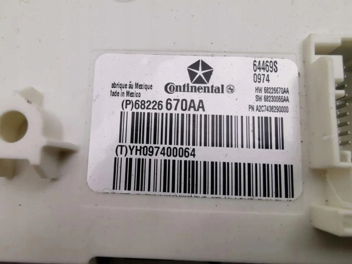 MODULE CONFORT MASERATI GHIBLI (M157) 68226670AA 3.0L DIESEL 2014