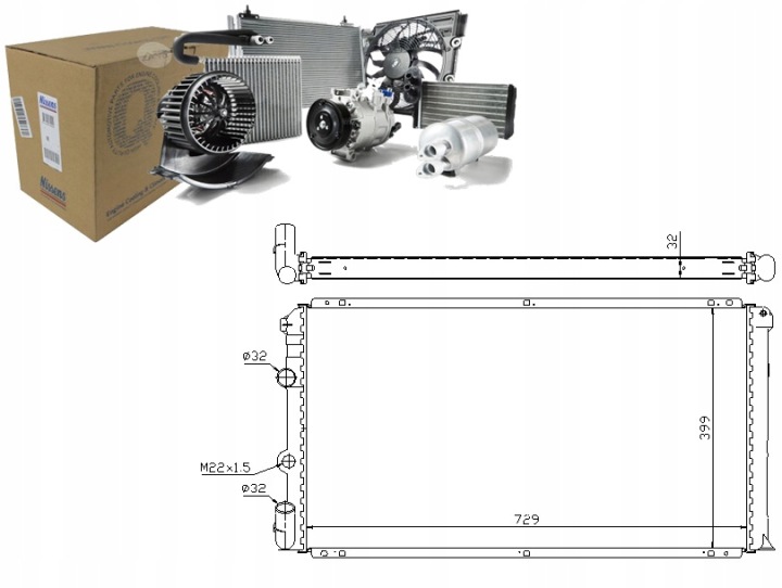 RADIATEUR EAU RENAULT MASTER II 2.8DTI 63936A NIS