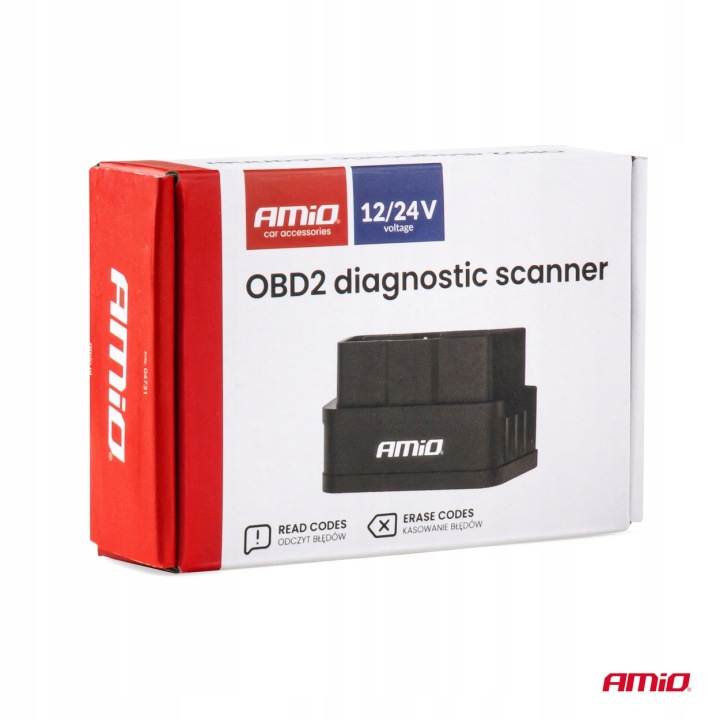 SKANER TESTEUR INTERFACE DIAGNOSTIC OBD2 BT PIC25K80 DC24K AMIO-04731