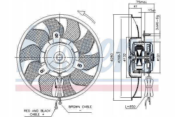 VENTILATEUR RADIATEUR NISSENS 4A0959455C 96068060 9
