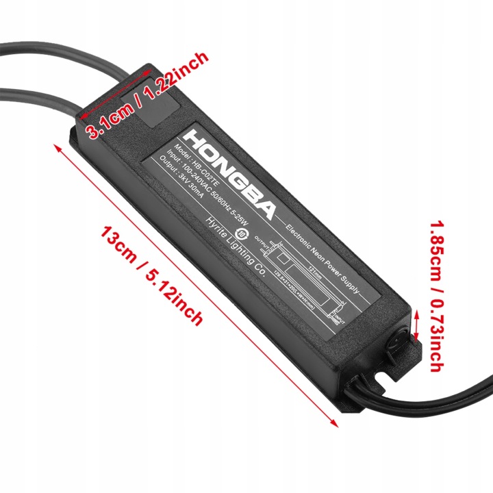 NEON TRANSFORMER 3KV 30MA 25W ENSEMBLE MAXIMAL POWER SUPPLY FOR NEON LIGHTS