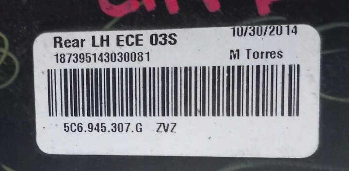 ARRIÈRE LANTERNE LED GAUCHE DROITE DANS COUVERCLE DE COFFRE VW JETTA VI 5C 15-18