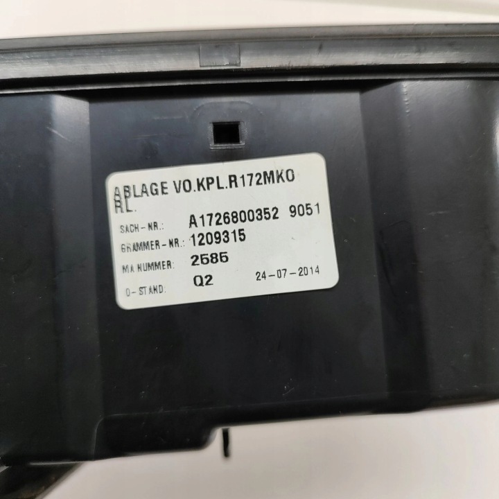 MERCEDES-BENZ SLK R172 2014 POIGNÉE SUR GODET TABLEAU DE BORD INSTRUMENTATION