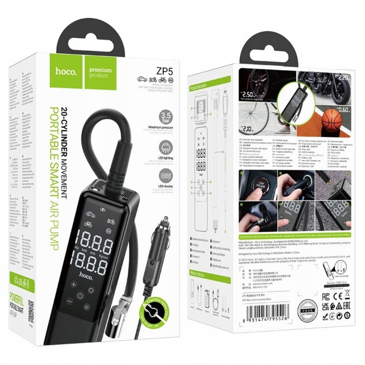 HOCO PORTABLE COMPRESSEUR DE CLIMATISATION ZP5 NOIR