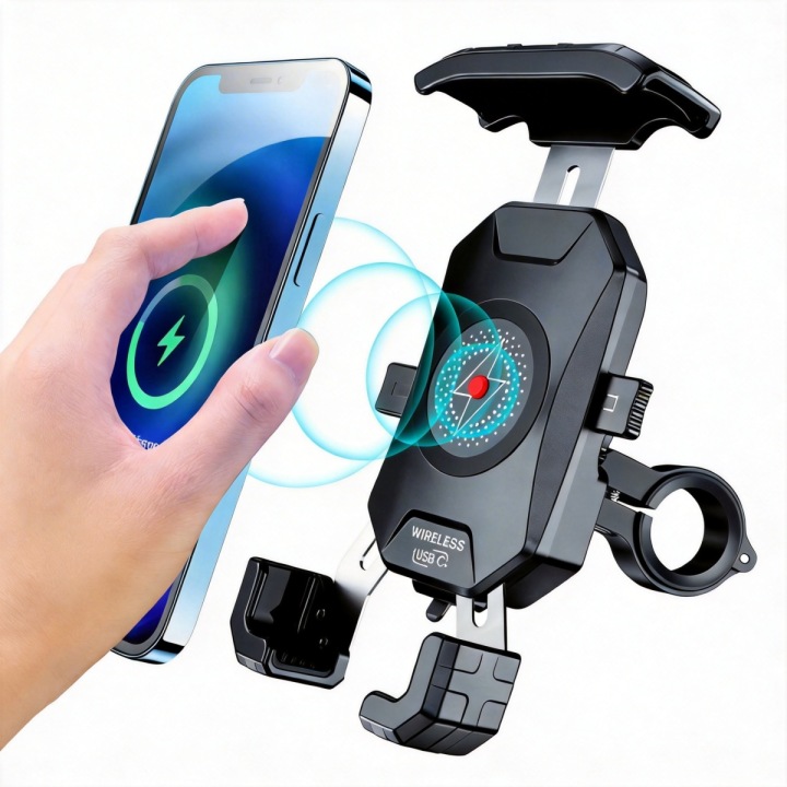 POIGNÉE VERS MOTOCYCLETTE 2 EN 1 CHARGEUR INDUKCYJNA 15W ET USB C 20 DANS