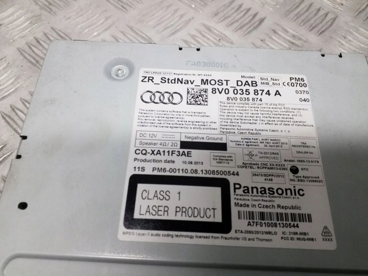 2013 AUDI A3 S3 8V STACJA MULTIMEDIALNA 8V0035874A