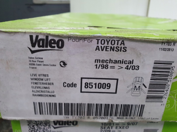ÉLÉVATEUR VITRES VALEO 851009