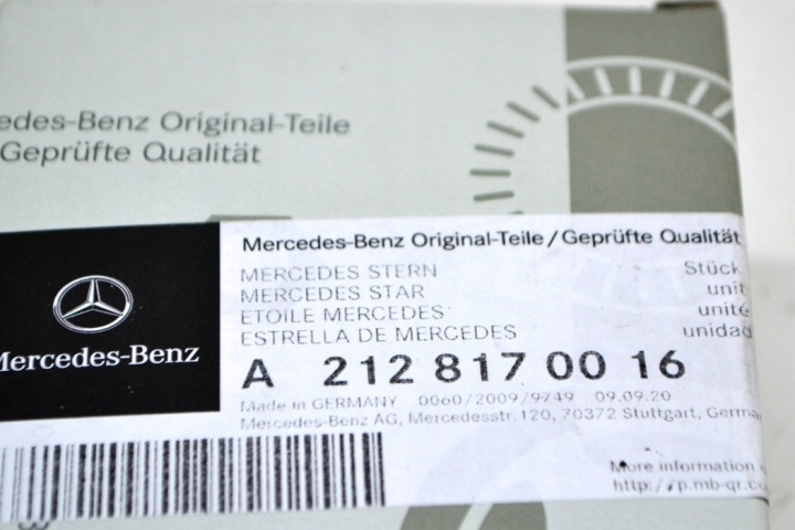 MERCEDES-BENZ E W212 INSIGNE SUR ARRIÈRE COUVERCLE DE COFFRE COUVERCLES DE COFFRE A2128170016