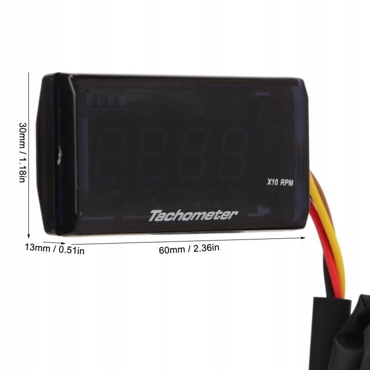 COMPTEUR DE VITESSE LCD MOTOCYCLETTE 12V TACHOMETR COMPTE-TOURS ULTRA MINCE