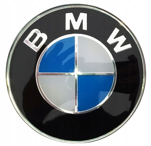 BMW EMBLEMA INSIGNIA LOGOTIPO CROMO NEGRO NIEB 65MM 