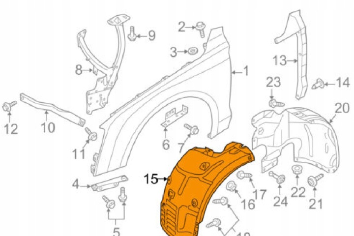 AUDI A8 D4 AVANT GAUCHE AILE PROTECTION PRZECIWBRYZGOWA 4H0821171L
