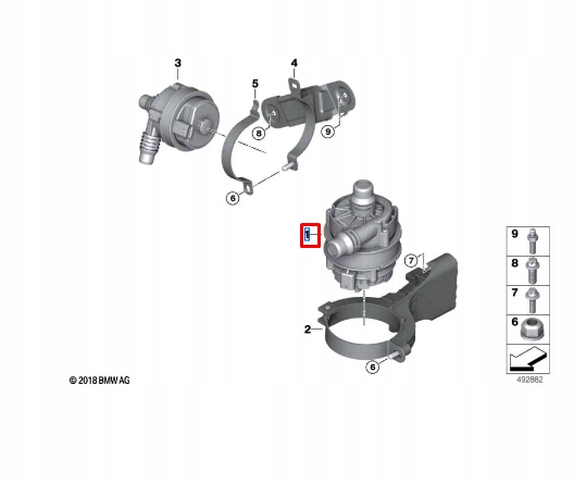 ORIGINAL BMW ELEKTRISCHE KÜHLMITTELPUMPE 11518651288 OEM