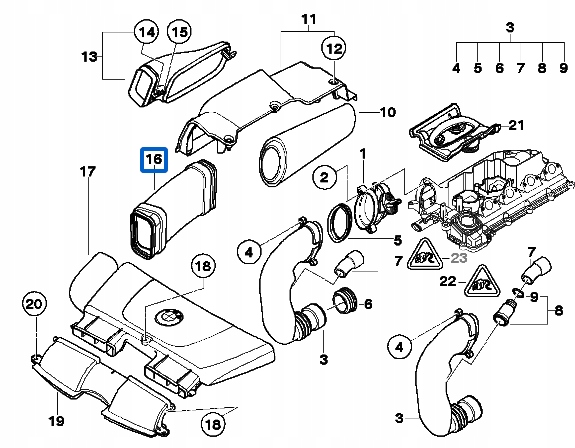 TUBE INLET CHANNEL AIR FOR BMW E90 E91 318D 320D 