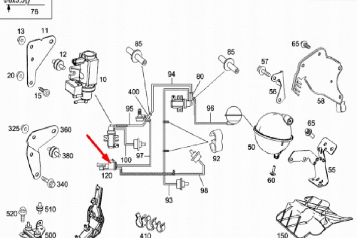 ÉLECTROVANNE DIRECTEUR SOUPAPE EGR MB C-CLASS W204 A0005003201 ORIGINAL