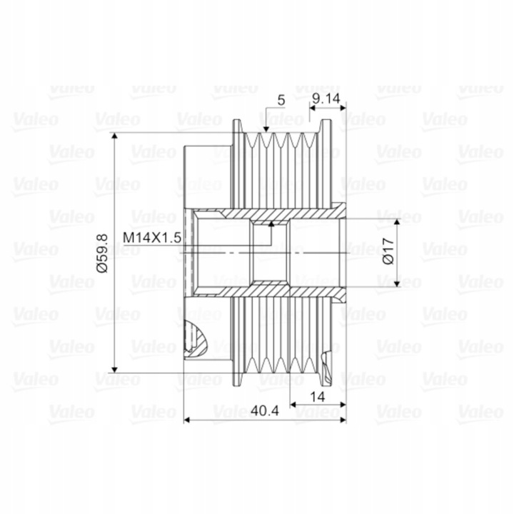 KOLO POULIE ALTERNATEUR TOYOTA 1,4 D4D