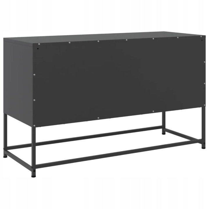 VIDAXL CASIER SOUS TELEWIZOR, NOIRE 100,5X39X60,5 CM, ACIER