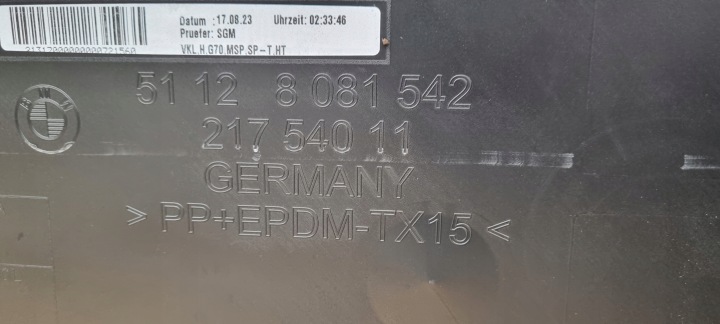 BMW 7 I7 G70 MODULE PARE-CHOCS ARRIÈRE ORIGINAL D023