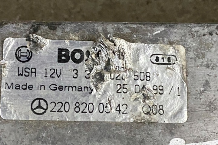 MÉCANISME AVANT VITRE MERCEDES-BENZ AVEC (W220) 2208200542 DIESEL 2001