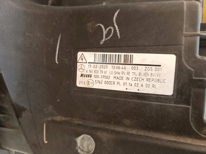 PHARE MERCEDES ACTROS W961 BI-XENON DROITE AVANT