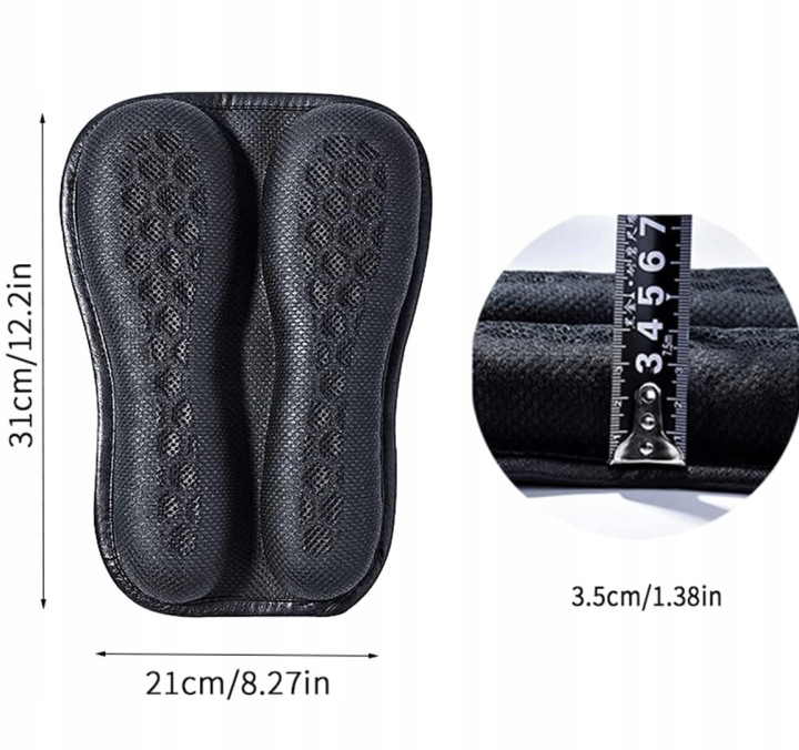 COUSSIN VERS SIÈGES MOTOCYCLETTE 31*21*3,5CM NOIR