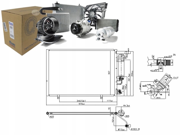 617 811_B RADIATEUR VERS KLIMAT.FORD TRANSIT 14-