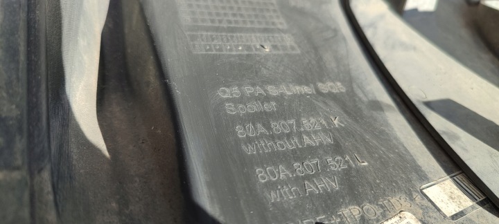 PARE-CHOCS ARRIÈRE ARRIÈRE PHARE AUDI SQ5 Q5 II S-LINE 80A807521K 2020-2024